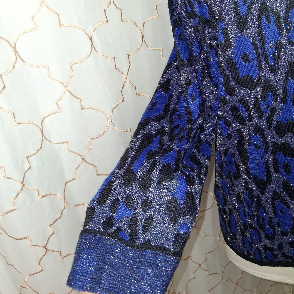 Ruby Rd. Blue and Black Cardigan - Picture 6 of 9